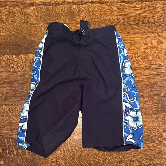 Other - Men's Black and Blue Floral Board Shorts